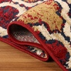 Superior Modern Indoor Area Rug, Non Slip Rug, 8’x8′, Ivory(Red Blue)