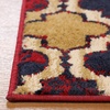 Superior Modern Indoor Area Rug, Non Slip Rug, 8’x8′, Ivory(Red Blue)