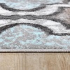 Superior Modern Indoor Area Rug, Non Slip Rug, 8’x8′, Ivory(Turquoise)