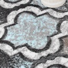 Superior Modern Indoor Area Rug, Non Slip Rug, 8’x8′, Ivory(Turquoise)