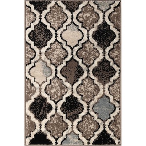 Superior Modern Indoor Area Rug, Non Slip Rug, 8’x8′, Ivory(B Ivory)