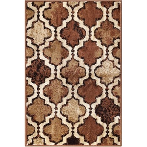 Superior Modern Indoor Area Rug, Non Slip Rug, 8’x8′, Ivory(Brown)
