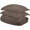Superior 100% Premium Combed Cotton, 2 Piece Soft and Smooth Duvet Cover and Pillow Sham Set, Solid, Twin – Grey(Grey)