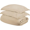 Superior 100% Premium Combed Cotton, 2 Piece Soft and Smooth Duvet Cover and Pillow Sham Set, Solid, Twin – Grey(Ivory)