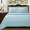 Superior 100% Premium Combed Cotton, 2 Piece Soft and Smooth Duvet Cover and Pillow Sham Set, Solid, Twin – Grey(Light Blue)