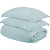 Superior 100% Premium Combed Cotton, 2 Piece Soft and Smooth Duvet Cover and Pillow Sham Set, Solid, Twin – Grey(Light Blue)