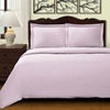 Superior 100% Premium Combed Cotton, 2 Piece Soft and Smooth Duvet Cover and Pillow Sham Set, Solid, Twin – Grey(Lilac)