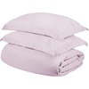 Superior 100% Premium Combed Cotton, 2 Piece Soft and Smooth Duvet Cover and Pillow Sham Set, Solid, Twin – Grey(Lilac)