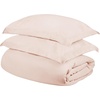 Superior 100% Premium Combed Cotton, 2 Piece Soft and Smooth Duvet Cover and Pillow Sham Set, Solid, Twin – Grey(Pink)