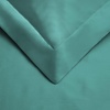 Superior 100% Premium Combed Cotton, 2 Piece Soft and Smooth Duvet Cover and Pillow Sham Set, Solid, Twin – Grey(Teal)
