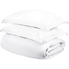 Superior 100% Premium Combed Cotton, 2 Piece Soft and Smooth Duvet Cover and Pillow Sham Set, Solid, Twin – Grey(White)