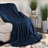 Superior Fleece Diamond Fluffy Blanket, Decorative Blankets for Bedroom, Sofa, Fuzzy, Plush, Soft, Cute Room Decor, Beautiful Cover, Comfort Essentials, Atka Collection, King Size, Green(Navy Blue)