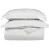 Superior 100% Premium Combed Cotton, 2 Piece Soft and Smooth Duvet Cover and Pillow Sham Set, Solid, Twin – Grey(White)
