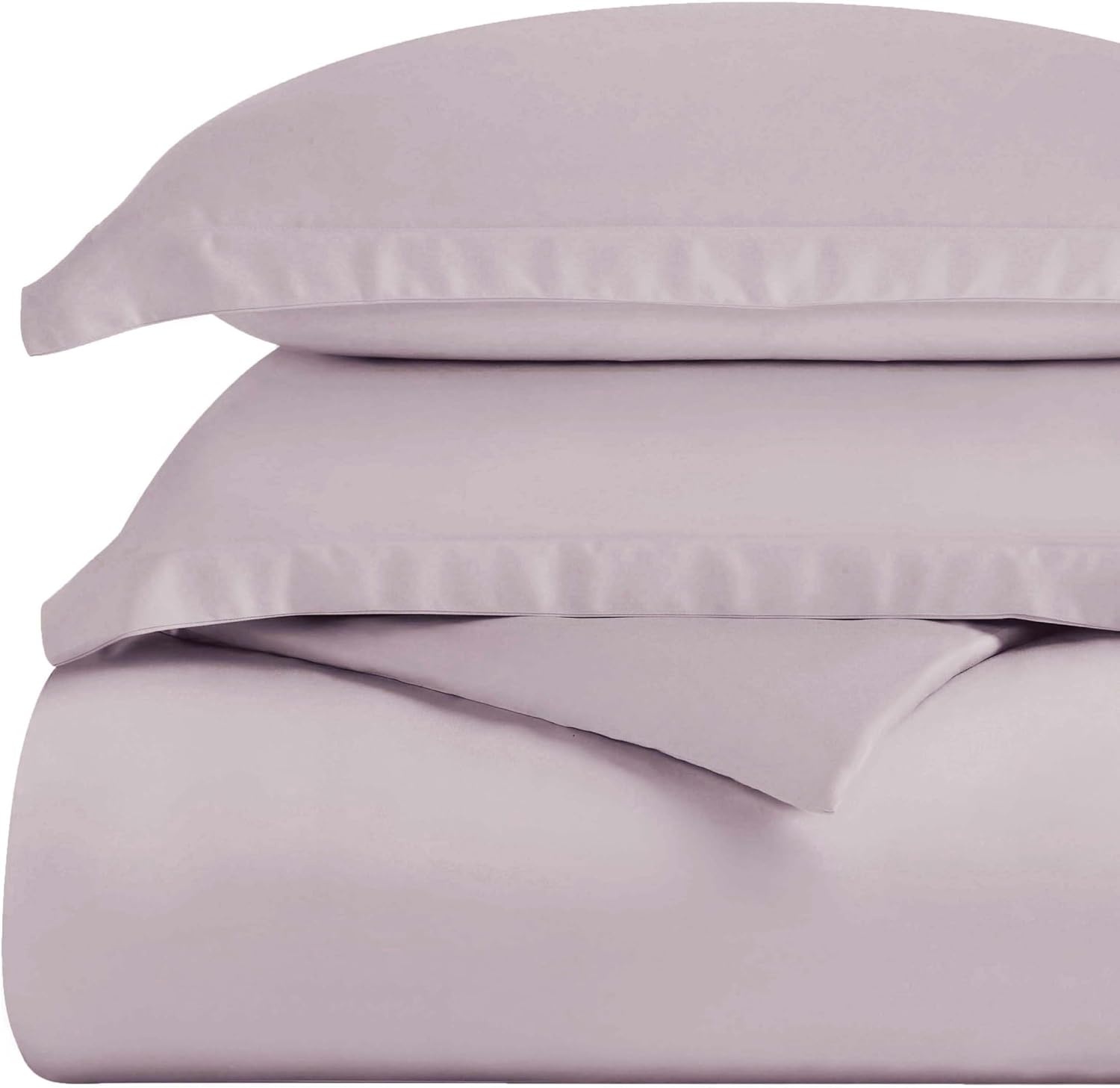 image:imageSuperior Egyptian Cotton 400 Thread Count Duvet Cover Set Soft Comforter Covers Luxury Bedding Essentials Button Closure Includes 1 Duvet Cover 2 Pillow Shams FullQueen WhiteLilac Z
