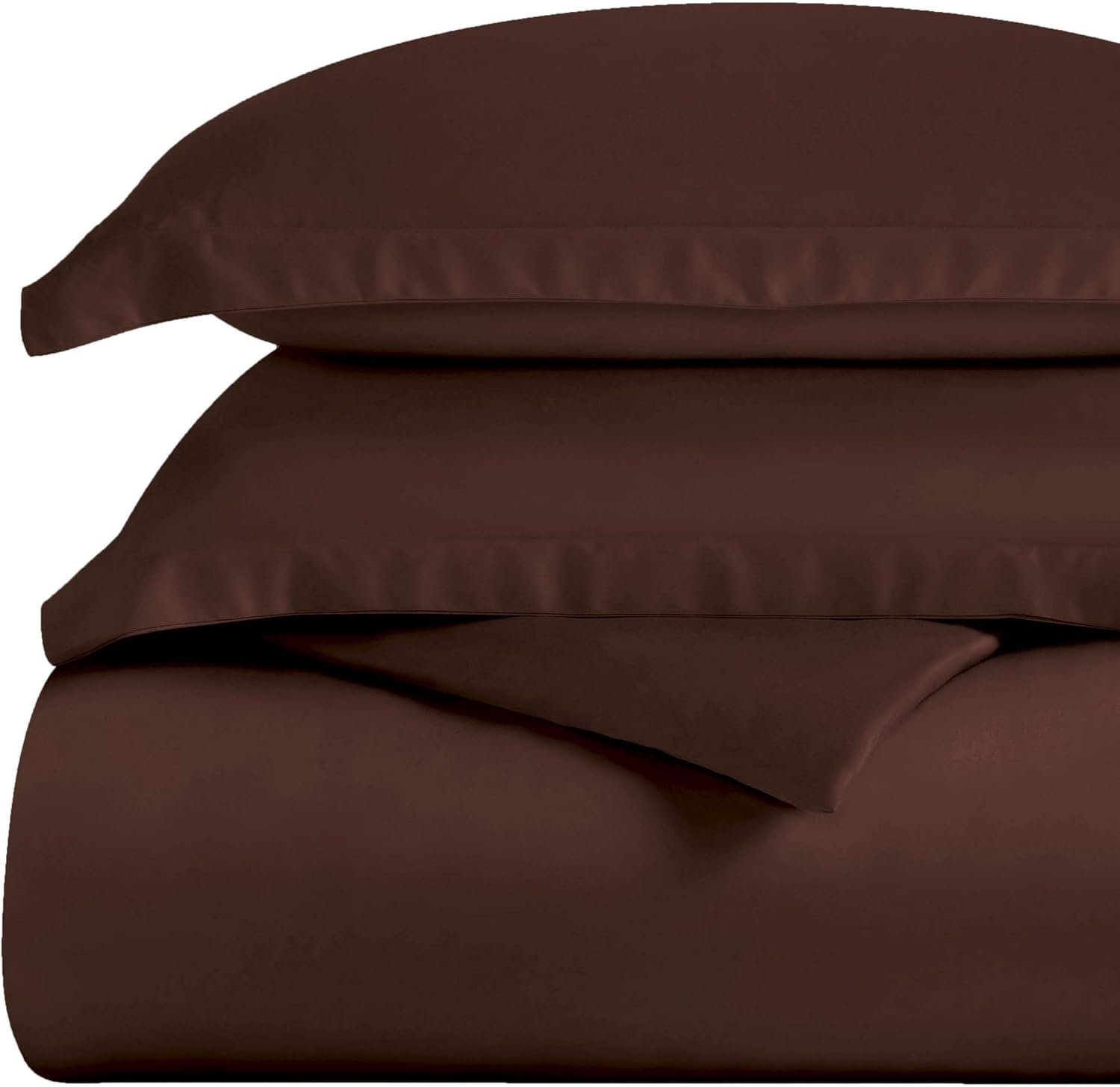image:imageSuperior Egyptian Cotton 400 Thread Count Duvet Cover Set Soft Comforter Covers Luxury Bedding Essentials Button Closure Includes 1 Duvet Cover 2 Pillow Shams FullQueen WhiteMocha Z