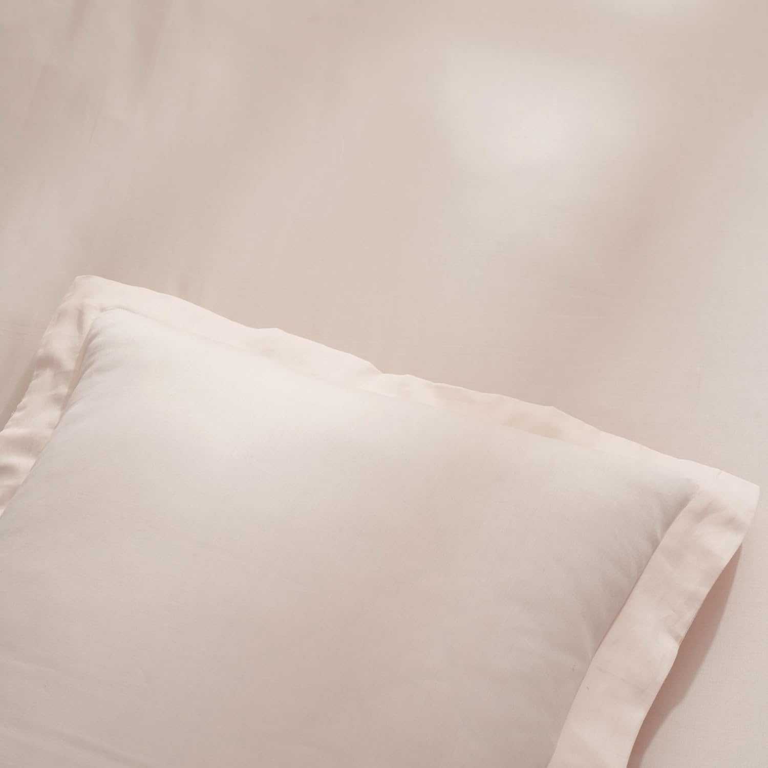 image:imageSuperior Egyptian Cotton 400 Thread Count Duvet Cover Set Soft Comforter Covers Luxury Bedding Essentials Button Closure Includes 1 Duvet Cover 2 Pillow Shams FullQueen WhitePink Z