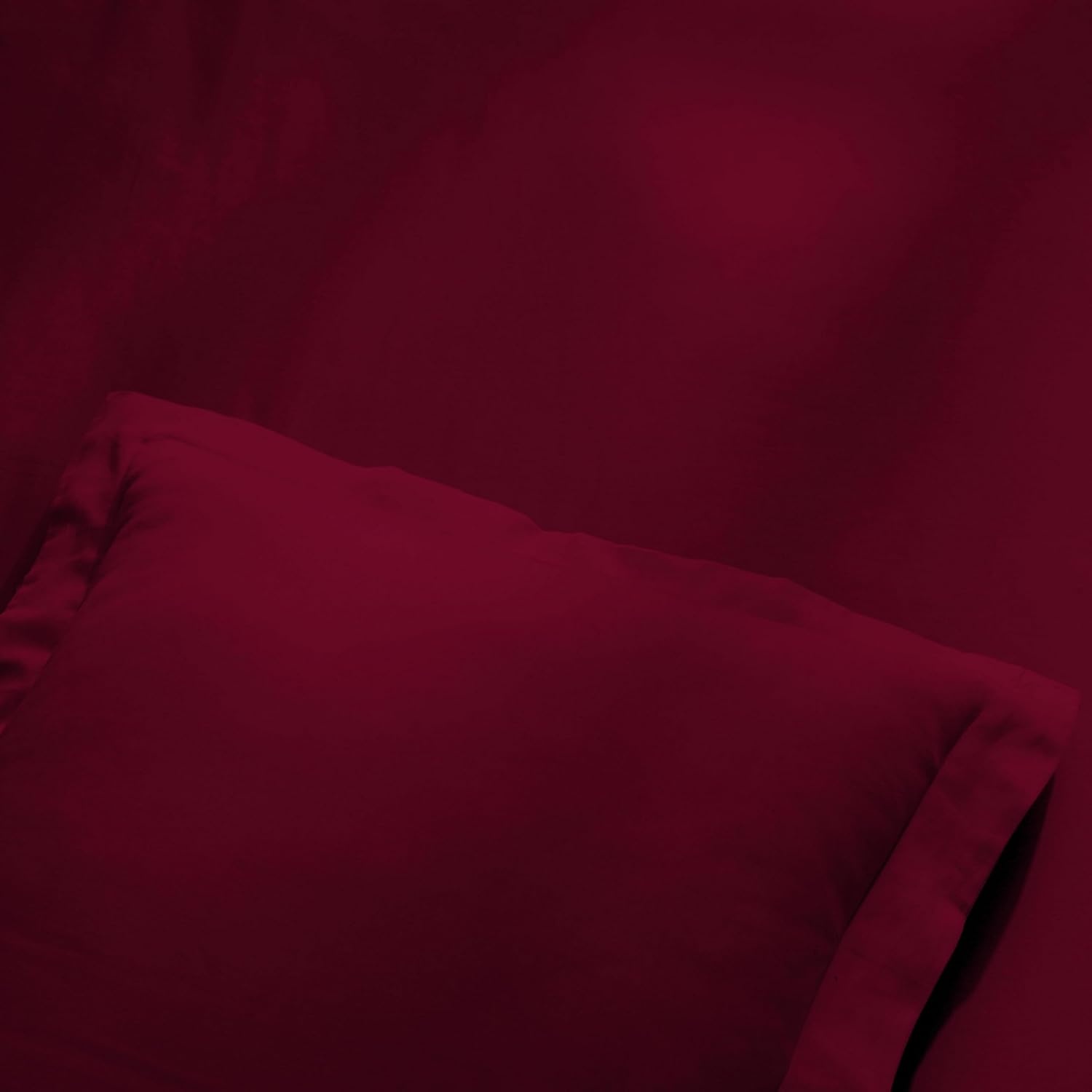 image:imageSuperior Egyptian Cotton 400 Thread Count Duvet Cover Set Soft Comforter Covers Luxury Bedding Essentials Button Closure Includes 1 Duvet Cover 2 Pillow Shams FullQueen WhiteBurgundy Z