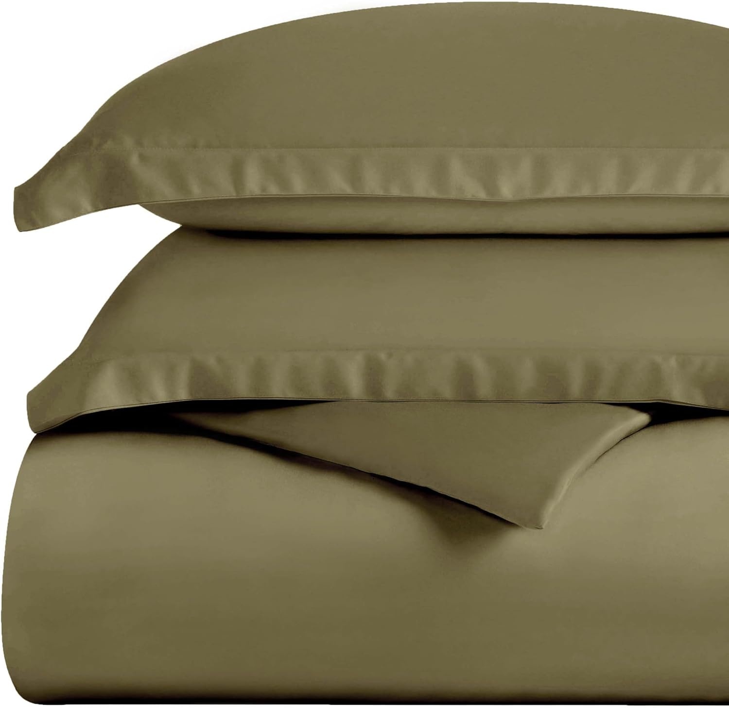 image:imageSuperior Egyptian Cotton 400 Thread Count Duvet Cover Set Soft Comforter Covers Luxury Bedding Essentials Button Closure Includes 1 Duvet Cover 2 Pillow Shams FullQueen WhiteSage Z
