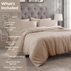 Superior Egyptian Cotton 400 Thread Count Duvet Cover Set, Soft Comforter Covers, Luxury Bedding Essentials, Button Closure, Includes 1 Duvet Cover, 2 Pillow Shams, Full/Queen, White(Tan – Z)