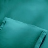 Superior Egyptian Cotton 400 Thread Count Duvet Cover Set, Soft Comforter Covers, Luxury Bedding Essentials, Button Closure, Includes 1 Duvet Cover, 2 Pillow Shams, Full/Queen, White(Teal – Z)