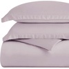 Superior Egyptian Cotton 400 Thread Count Duvet Cover Set, Soft Comforter Covers, Luxury Bedding Essentials, Button Closure, Includes 1 Duvet Cover, 2 Pillow Shams, Full/Queen, White(Lilac – Z)