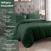 Superior Egyptian Cotton 400 Thread Count Duvet Cover Set, Soft Comforter Covers, Luxury Bedding Essentials, Button Closure, Includes 1 Duvet Cover, 2 Pillow Shams, Full/Queen, White(Hunter Green – Z)