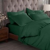 Superior Egyptian Cotton 400 Thread Count Duvet Cover Set, Soft Comforter Covers, Luxury Bedding Essentials, Button Closure, Includes 1 Duvet Cover, 2 Pillow Shams, Full/Queen, White(Hunter Green – Z)