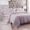 Superior Egyptian Cotton 400 Thread Count Duvet Cover Set, Soft Comforter Covers, Luxury Bedding Essentials, Button Closure, Includes 1 Duvet Cover, 2 Pillow Shams, Full/Queen, White(Lilac – Z)