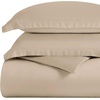 Superior Egyptian Cotton 400 Thread Count Duvet Cover Set, Soft Comforter Covers, Luxury Bedding Essentials, Button Closure, Includes 1 Duvet Cover, 2 Pillow Shams, Full/Queen, White(Tan – Z)