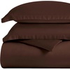 Superior Egyptian Cotton 400 Thread Count Duvet Cover Set, Soft Comforter Covers, Luxury Bedding Essentials, Button Closure, Includes 1 Duvet Cover, 2 Pillow Shams, Full/Queen, White(Mocha – Z)