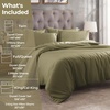 Superior Egyptian Cotton 400 Thread Count Duvet Cover Set, Soft Comforter Covers, Luxury Bedding Essentials, Button Closure, Includes 1 Duvet Cover, 2 Pillow Shams, Full/Queen, White(Sage – Z)
