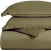 Superior Egyptian Cotton 400 Thread Count Duvet Cover Set, Soft Comforter Covers, Luxury Bedding Essentials, Button Closure, Includes 1 Duvet Cover, 2 Pillow Shams, Full/Queen, White(Sage – Z)
