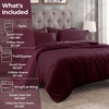 Superior Egyptian Cotton 400 Thread Count Duvet Cover Set, Soft Comforter Covers, Luxury Bedding Essentials, Button Closure, Includes 1 Duvet Cover, 2 Pillow Shams, Full/Queen, White(Plum – Z)