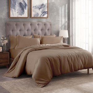 Superior Egyptian Cotton 400 Thread Count Duvet Cover Set, Soft Comforter Covers, Luxury Bedding Essentials, Button Closure, Includes 1 Duvet Cover, 2 Pillow Shams, Full/Queen, White(Taupe – Z)