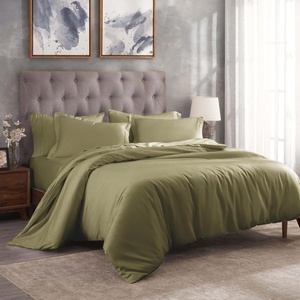 Superior Egyptian Cotton 400 Thread Count Duvet Cover Set, Soft Comforter Covers, Luxury Bedding Essentials, Button Closure, Includes 1 Duvet Cover, 2 Pillow Shams, Full/Queen, White(Sage – Z)