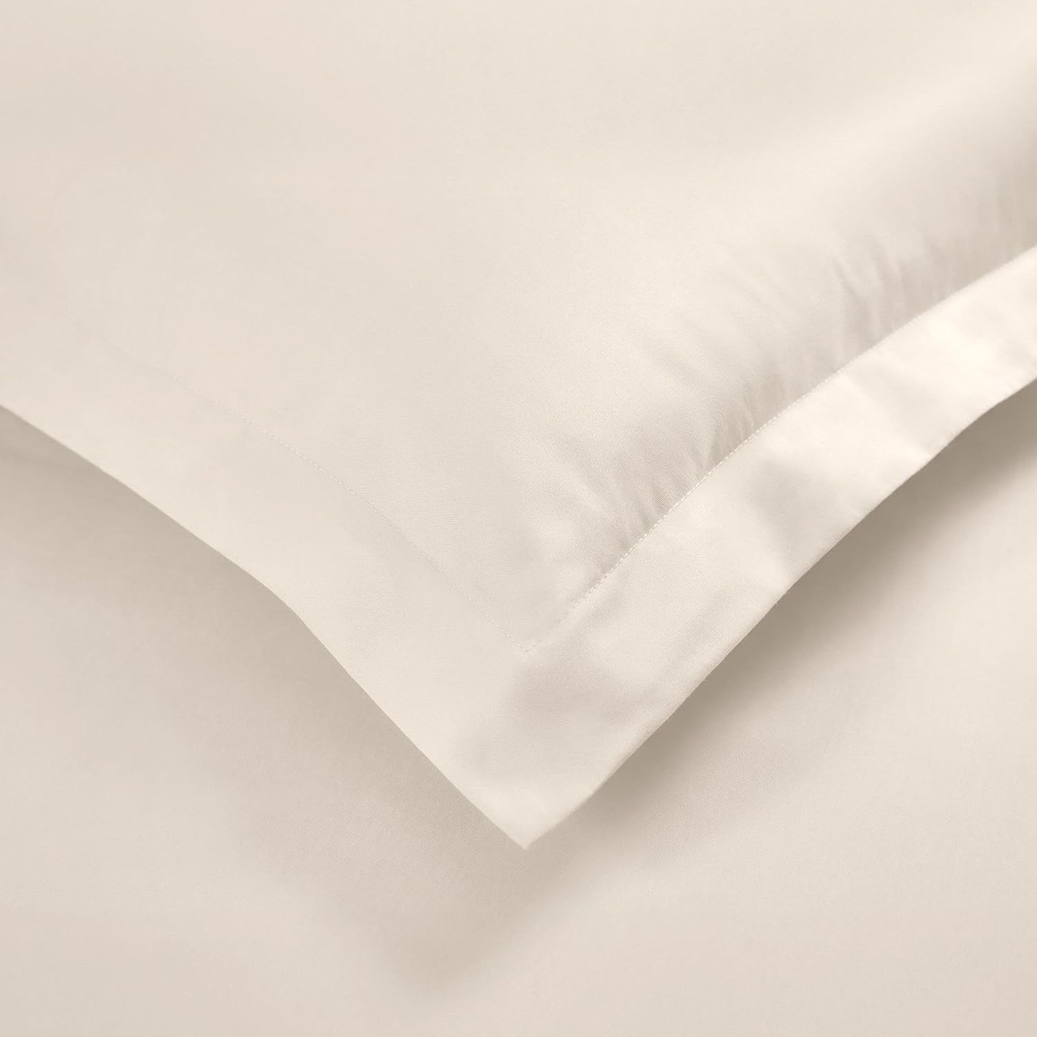 image:imageSUPERIOR 700 Thread Count Egyptian Cotton Duvet Cover Bed Set Luxury UltraSoft Modern Solid 3 Piece Bedding Set Included One Duvet Cover and Two Pillowshams White QueenIvory