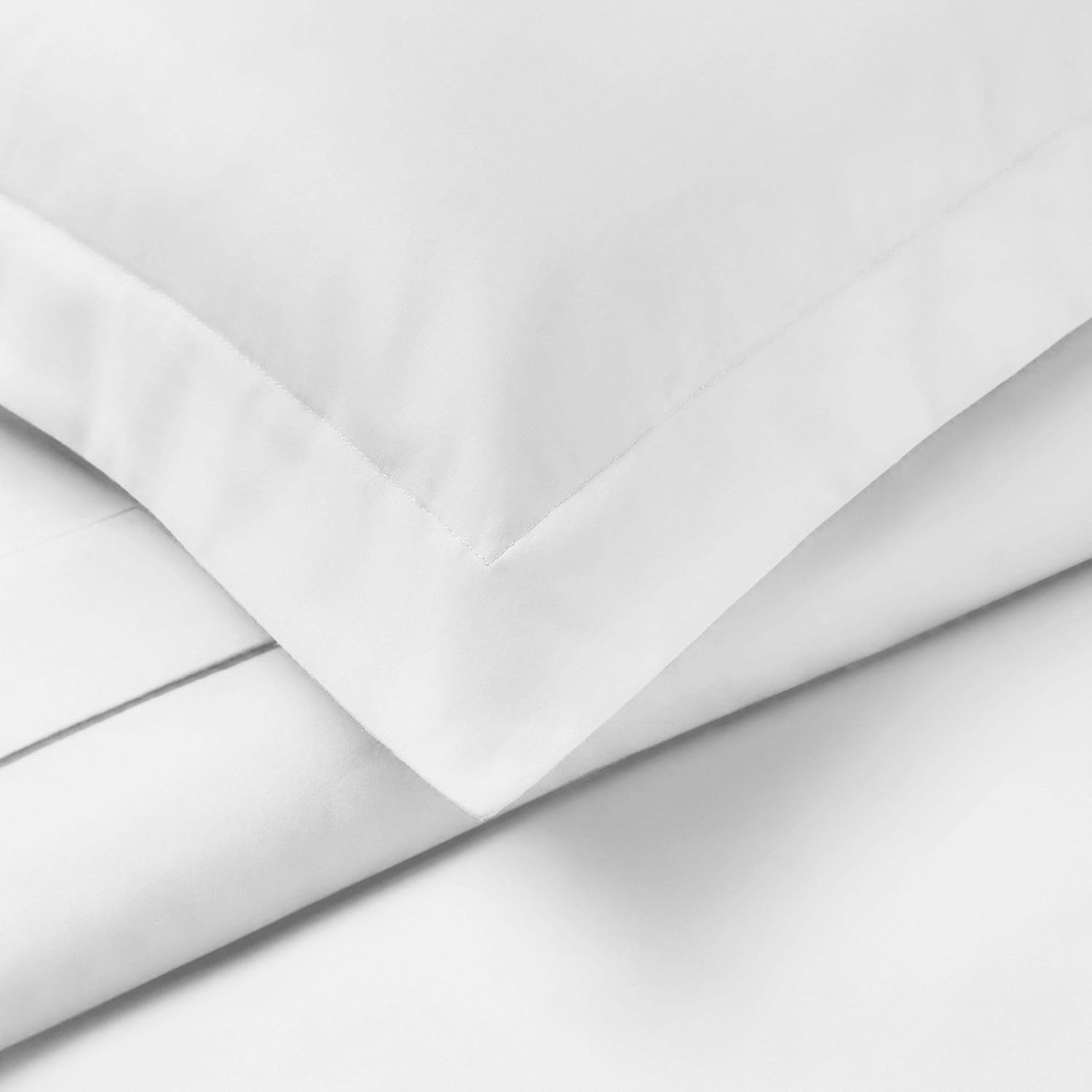 image:imageSUPERIOR 700 Thread Count Egyptian Cotton Duvet Cover Bed Set Luxury UltraSoft Modern Solid 3 Piece Bedding Set Included One Duvet Cover and Two Pillowshams White QueenWhite