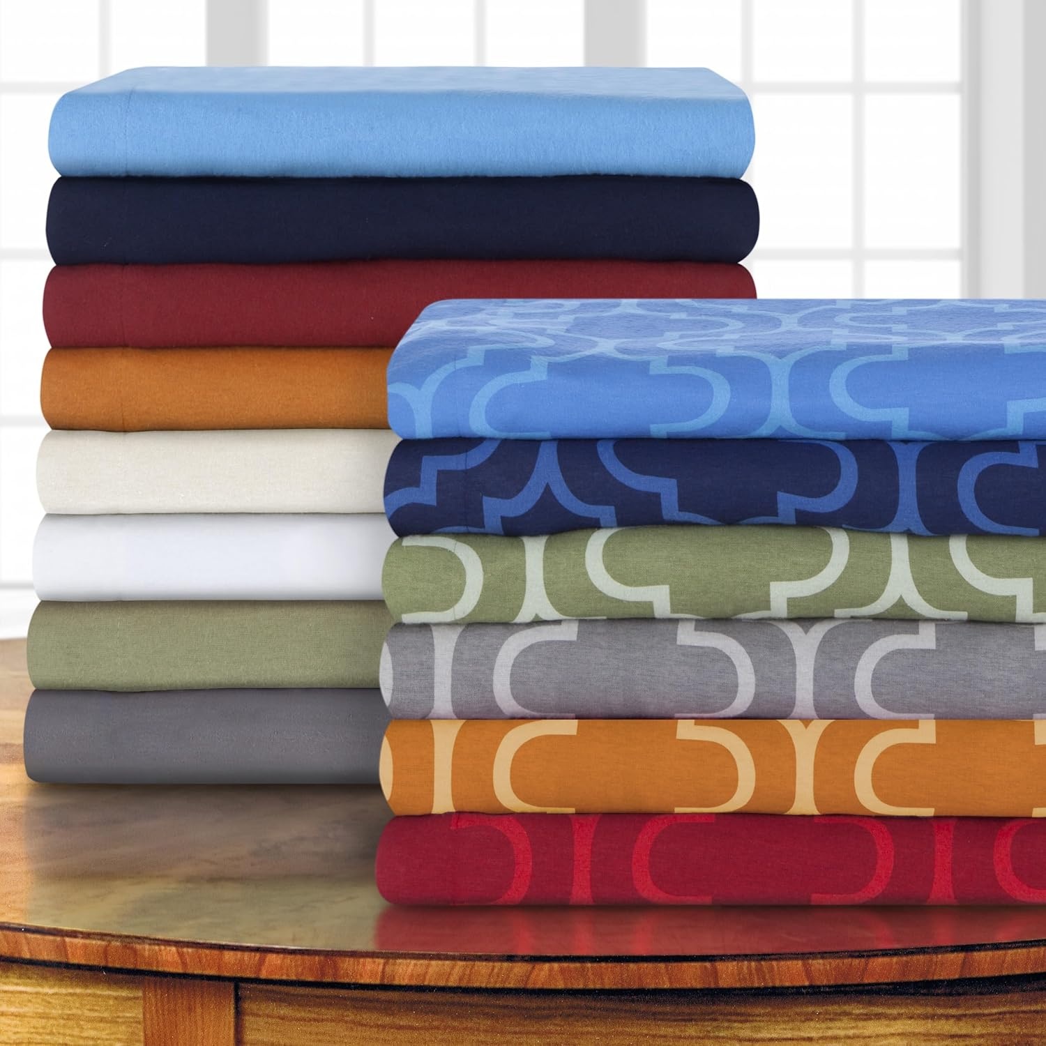 image:imageSuperior Flannel Cotton Duvet Cover Set Warm Fuzzy Comforter Cover Bed Essentials Secure Button Closure Includes 1 Duvet Cover 1 Pillow Sham Trellis Collection Twin Navy Blue