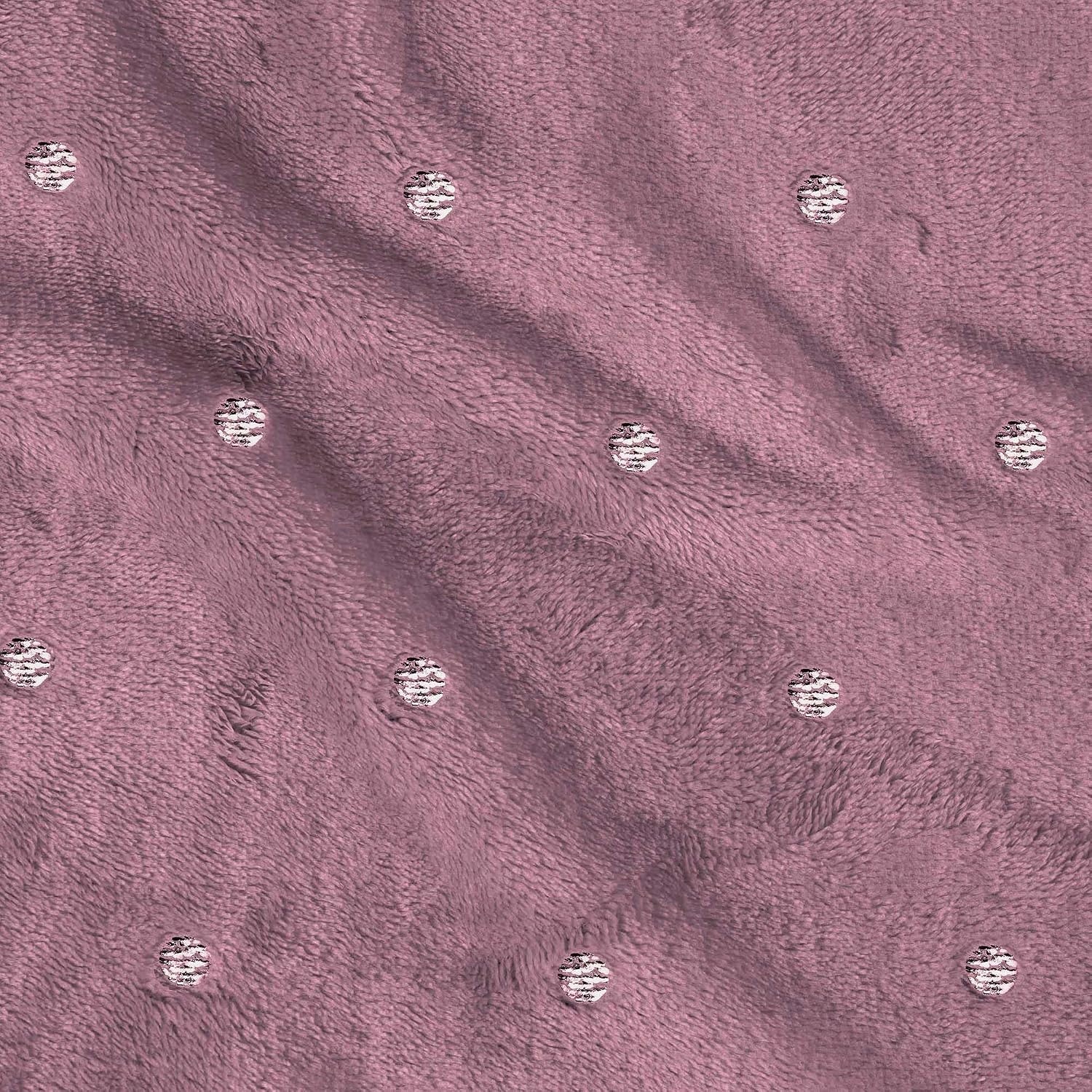 image:imageSuperior Fleece Blanket Plush Fluffy Soft Decorative Blankets for Bedroom Sofa Fuzzy Bedding Cute Woven Room Decor Beautiful Cover Comfort Essentials Polka Dot Throw Winter BlueMauve