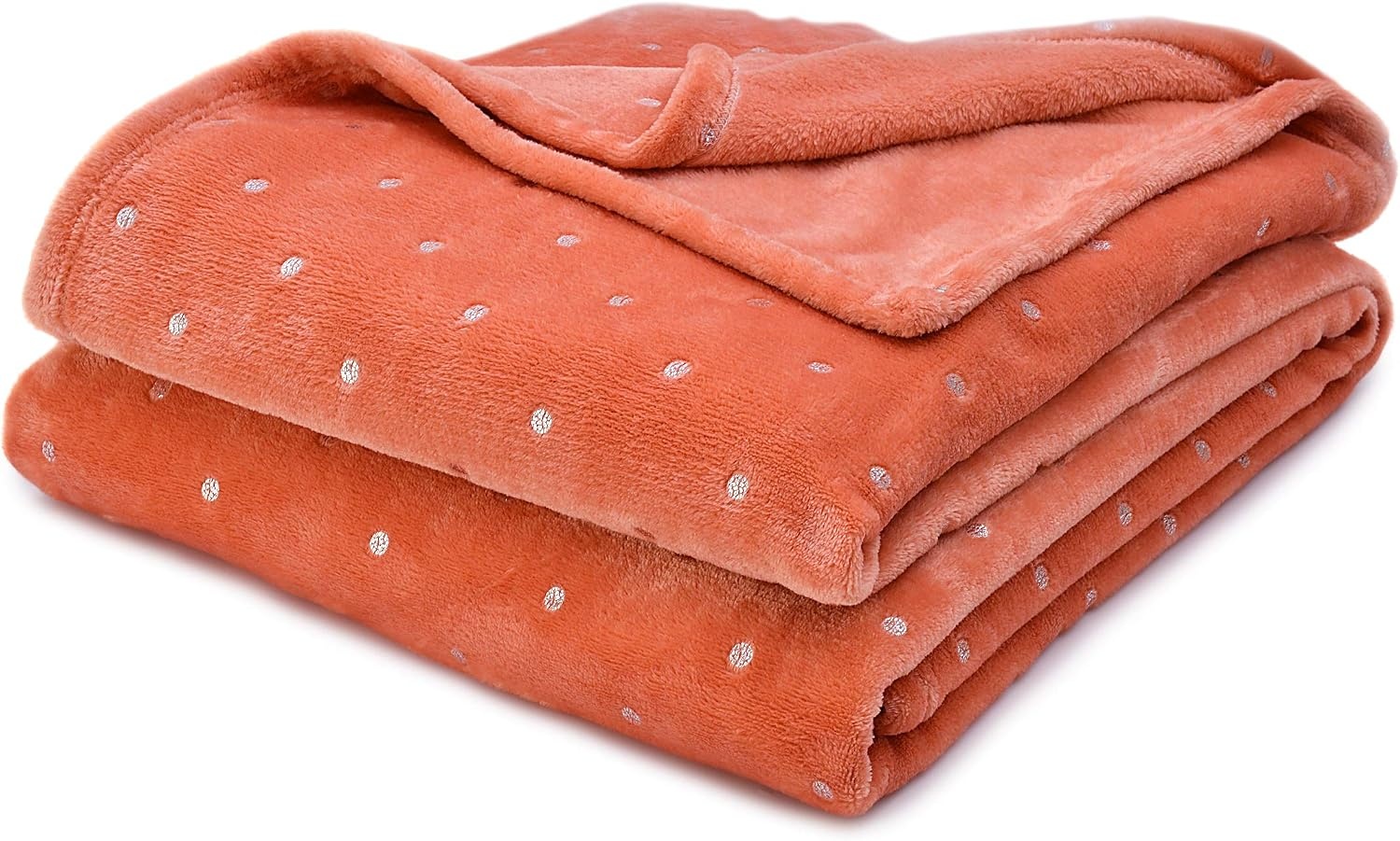 image:imageSuperior Fleece Blanket Plush Fluffy Soft Decorative Blankets for Bedroom Sofa Fuzzy Bedding Cute Woven Room Decor Beautiful Cover Comfort Essentials Polka Dot Throw Winter BlueCreamsicle