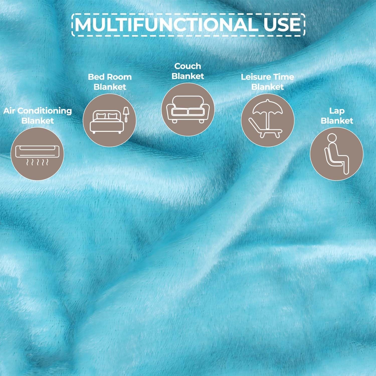image:imageSuperior Fleece Blanket Plush Fluffy Soft Decorative Blankets for Bedroom Sofa Fuzzy Bedding Cute Woven Room Decor Beautiful Cover Comfort Essentials Polka Dot Throw Winter BlueSolidwinter Blue