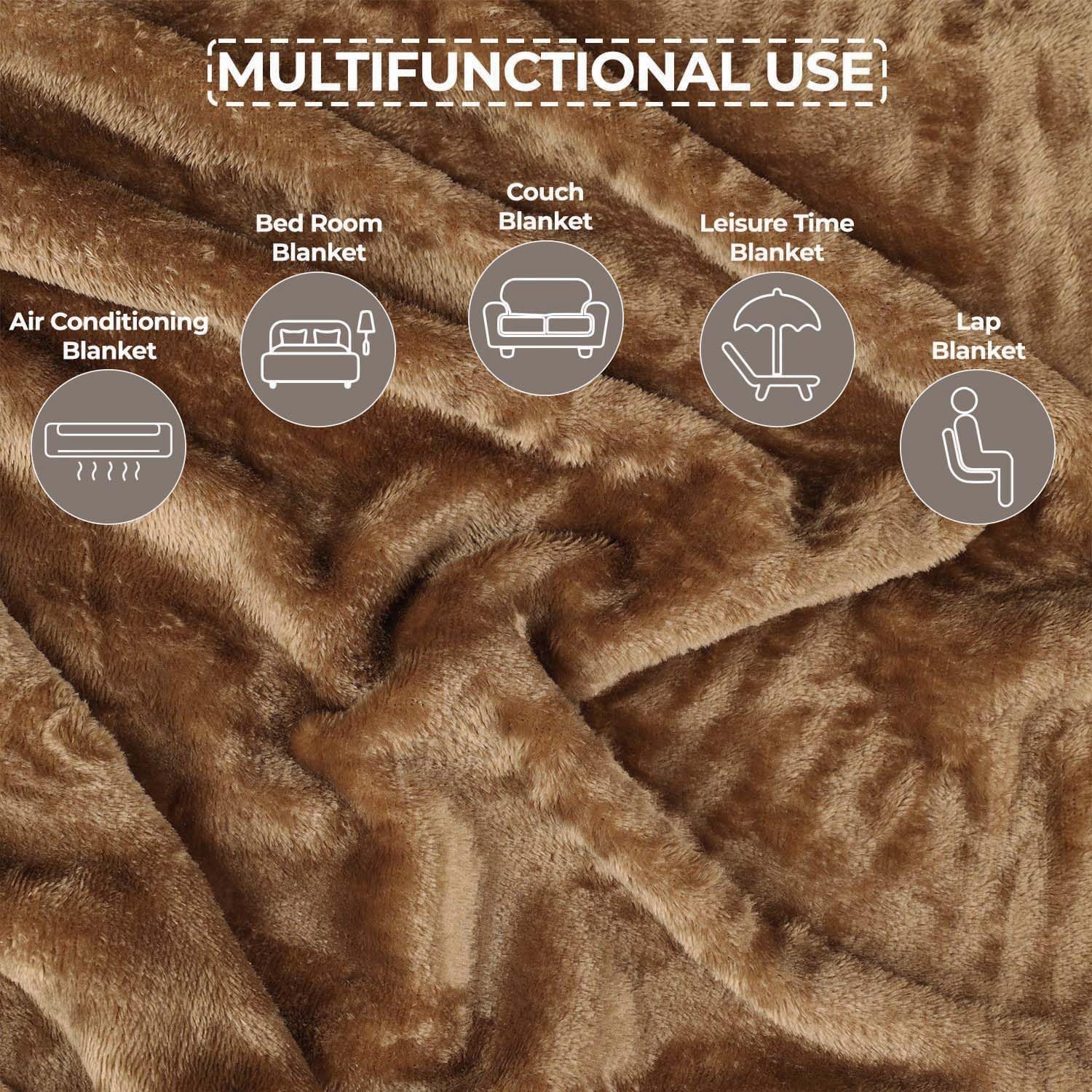 image:imageSuperior Fleece Blanket Plush Fluffy Soft Decorative Blankets for Bedroom Sofa Fuzzy Bedding Cute Woven Room Decor Beautiful Cover Comfort Essentials Polka Dot Throw Winter BlueSolidsepia