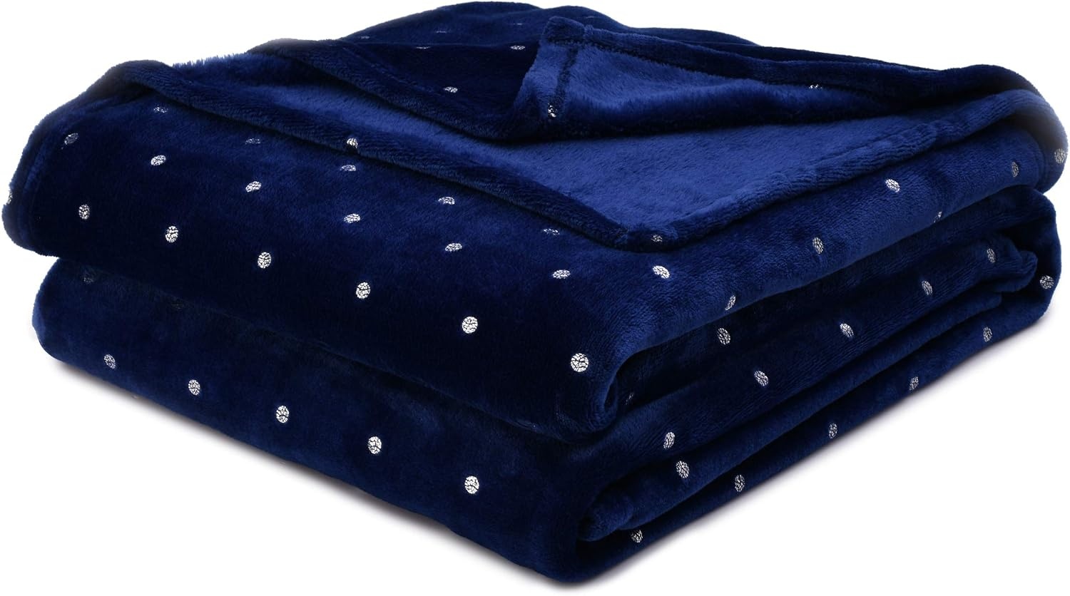 image:imageSuperior Fleece Blanket Plush Fluffy Soft Decorative Blankets for Bedroom Sofa Fuzzy Bedding Cute Woven Room Decor Beautiful Cover Comfort Essentials Polka Dot Throw Winter BlueNavy Blue