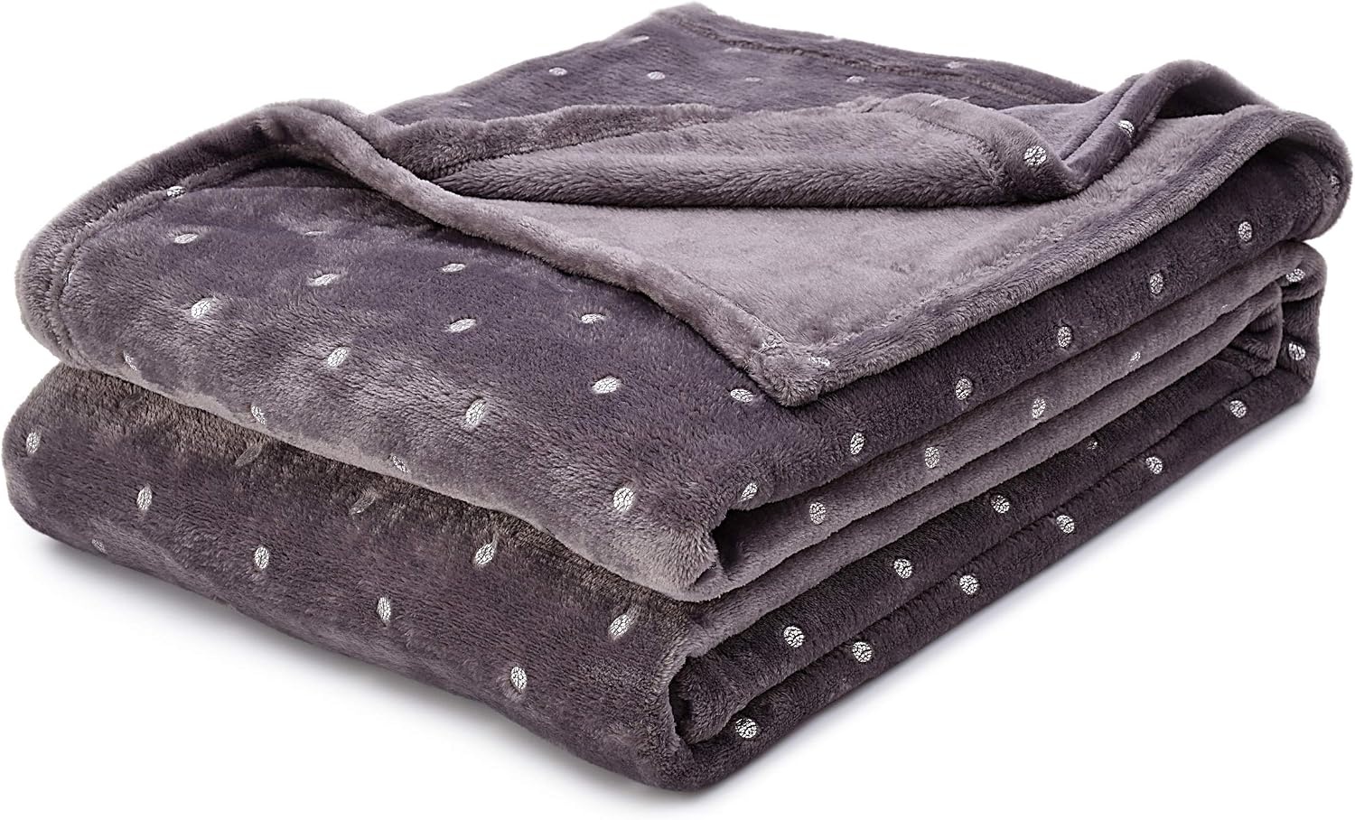 image:imageSuperior Fleece Blanket Plush Fluffy Soft Decorative Blankets for Bedroom Sofa Fuzzy Bedding Cute Woven Room Decor Beautiful Cover Comfort Essentials Polka Dot Throw Winter BlueGrey