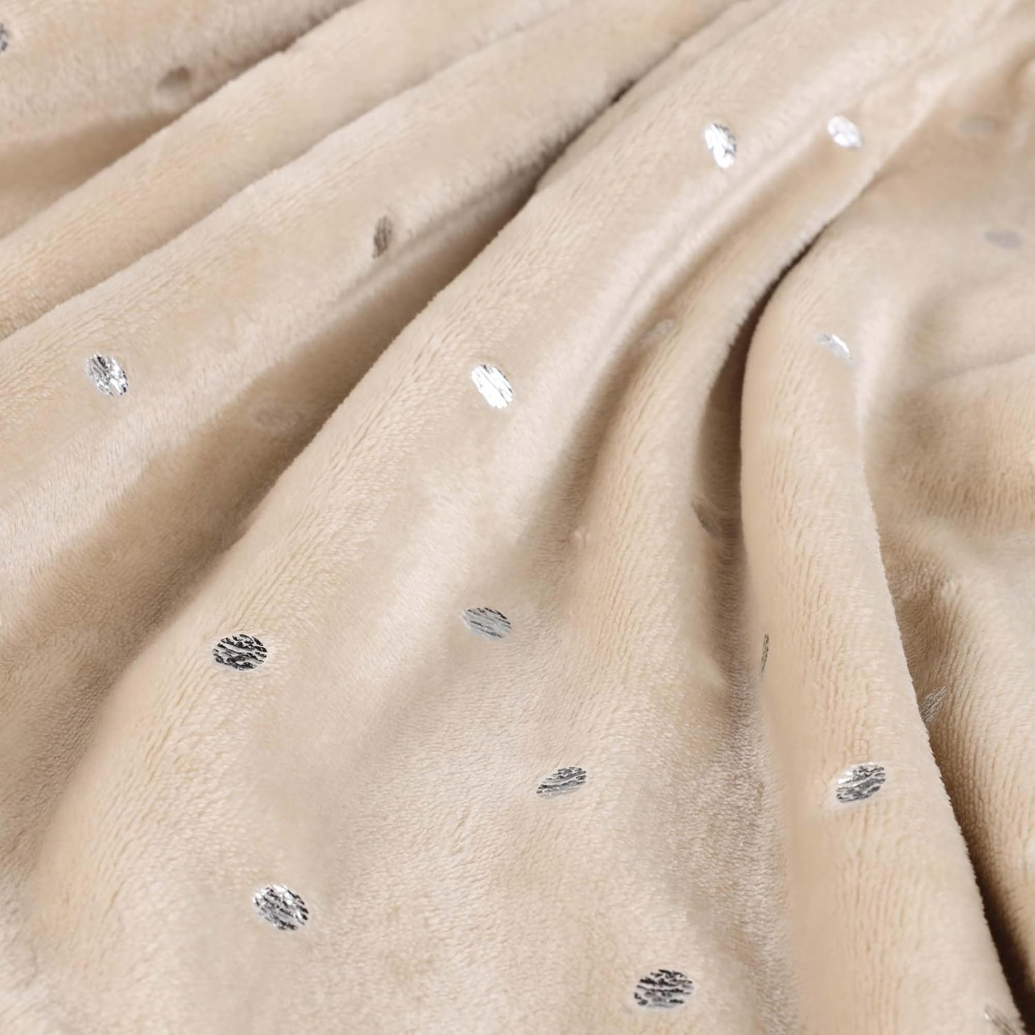 image:imageSuperior Fleece Blanket Plush Fluffy Soft Decorative Blankets for Bedroom Sofa Fuzzy Bedding Cute Woven Room Decor Beautiful Cover Comfort Essentials Polka Dot Throw Winter BlueLinen