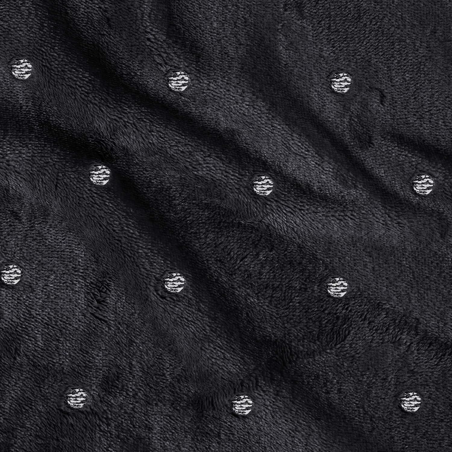 image:imageSuperior Fleece Blanket Plush Fluffy Soft Decorative Blankets for Bedroom Sofa Fuzzy Bedding Cute Woven Room Decor Beautiful Cover Comfort Essentials Polka Dot Throw Winter BlueBlack