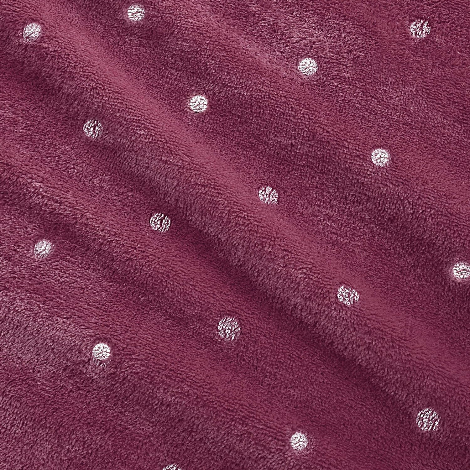 image:imageSuperior Fleece Blanket Plush Fluffy Soft Decorative Blankets for Bedroom Sofa Fuzzy Bedding Cute Woven Room Decor Beautiful Cover Comfort Essentials Polka Dot Throw Winter BlueMauve
