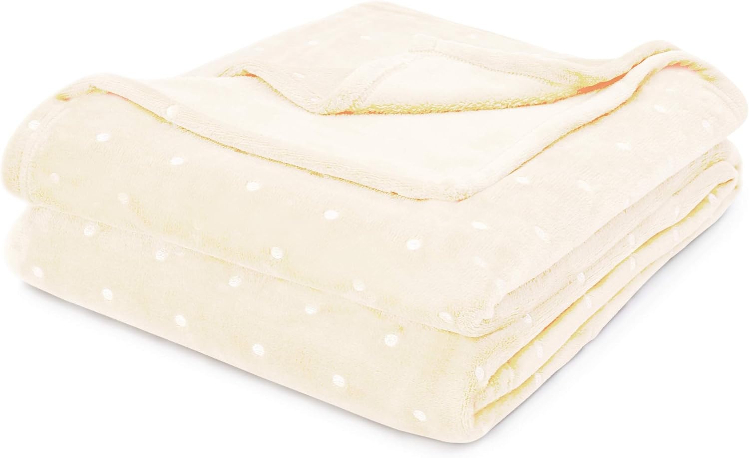 image:imageSuperior Fleece Blanket Plush Fluffy Soft Decorative Blankets for Bedroom Sofa Fuzzy Bedding Cute Woven Room Decor Beautiful Cover Comfort Essentials Polka Dot Throw Winter BlueIvory