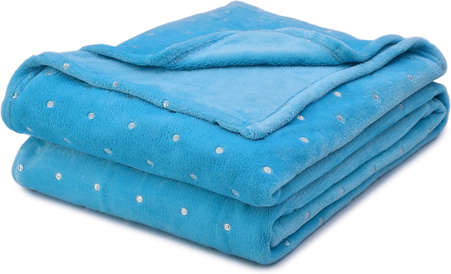 image:imageSuperior Fleece Blanket Plush Fluffy Soft Decorative Blankets for Bedroom Sofa Fuzzy Bedding Cute Woven Room Decor Beautiful Cover Comfort Essentials Polka Dot Throw Winter BlueWinter Blue