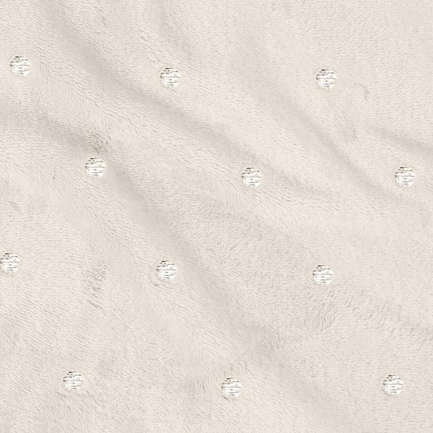 image:imageSuperior Fleece Blanket Plush Fluffy Soft Decorative Blankets for Bedroom Sofa Fuzzy Bedding Cute Woven Room Decor Beautiful Cover Comfort Essentials Polka Dot Throw Winter BlueIvory